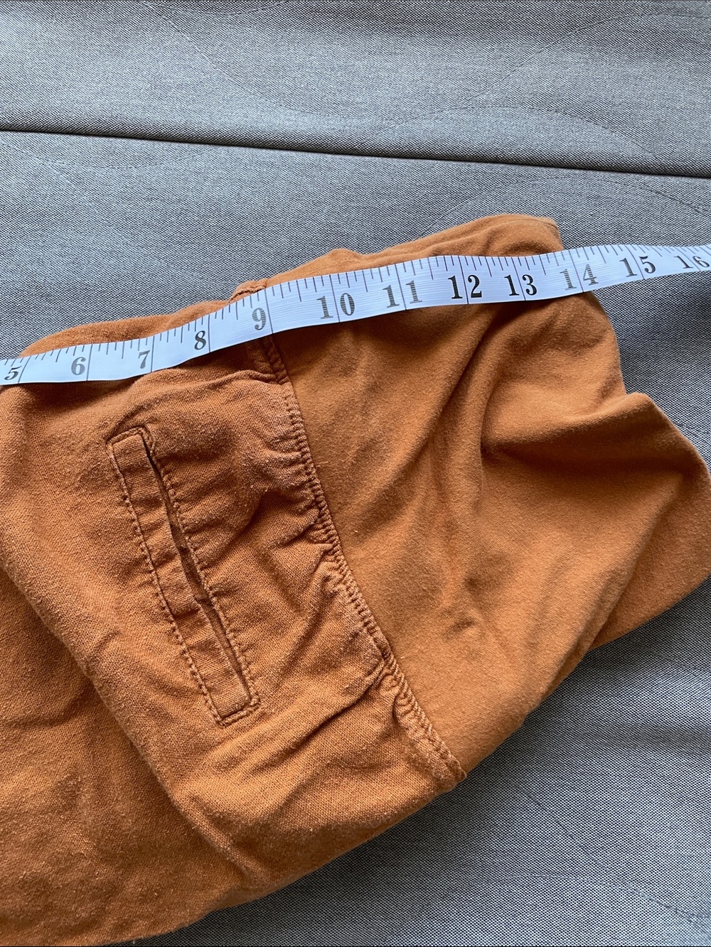 Old Navy Rust Orange Drawstring Linen-blend Joggers - Picture 6 of 9